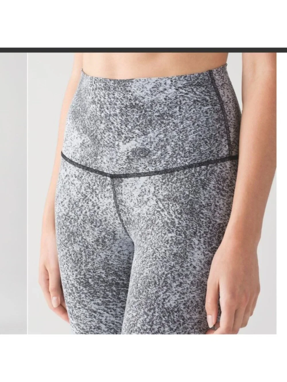 Lululemon Wunder Under Pant (Hi-Rise)Luon Spray Jacquard White Black
